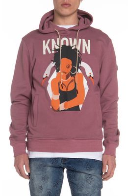 WELL KNOWN The Murray Hill Graphic Hoodie in Dry Rose