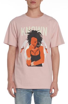 WELL KNOWN The Murray Hill Graphic Tee in Peach Skin