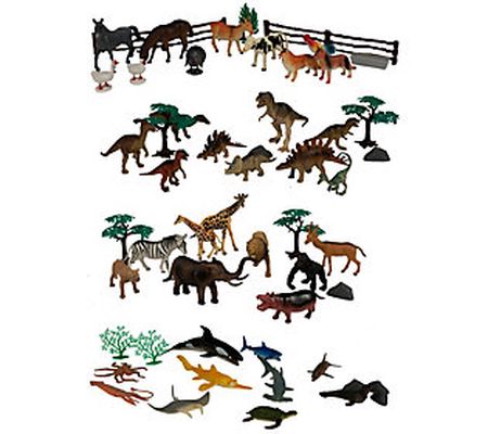 Wenno 60-Piece Animal Figure Set with Accessori es