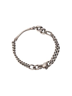 WERKSTATT:MÜNCHEN skull and bone bracelet - Grey