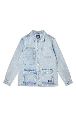 WeSC Denim Button-Up Chore Jacket in Authentic Light Wash