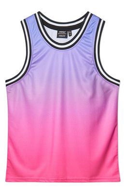 WeSC Ombré Mesh Basketball Tank in Pink Glo