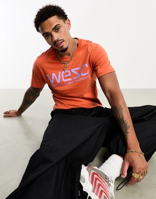 WESC printed t-shirt in red
