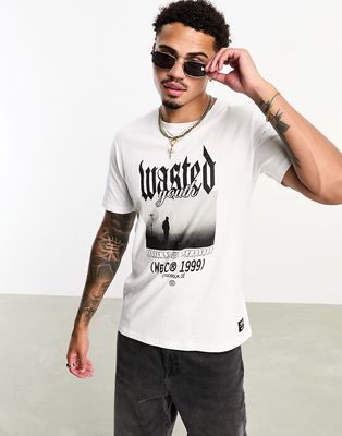 WESC printed t-shirt in white
