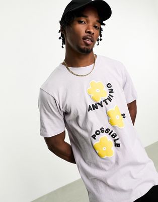 WESC t-shirt with print in gray