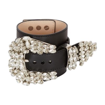 Western Leather and Crystals Bracelet