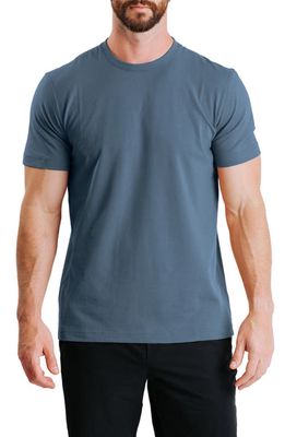 Western Rise Cotton Blend Jersey T-Shirt in Pacific