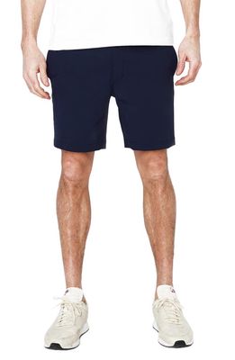 Western Rise Evolution Hybrid Nylon Stretch Twill Chino Shorts in Navy 