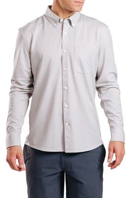 Western Rise Limitless Merino Wool Blend Button-Down Shirt in Smoke