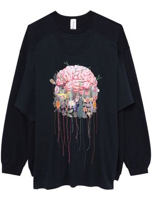 WESTFALL abstract-print oversize sweatshirt - Black