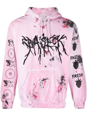 WESTFALL Baseck Collab graphic-print hoodie - Pink