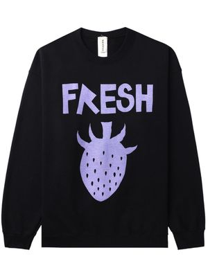 WESTFALL fruit-print long-sleeve sweatshirt - Black