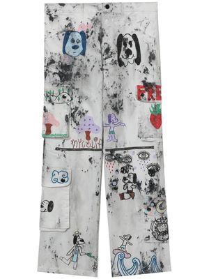 WESTFALL graphic-print cargo trousers - White