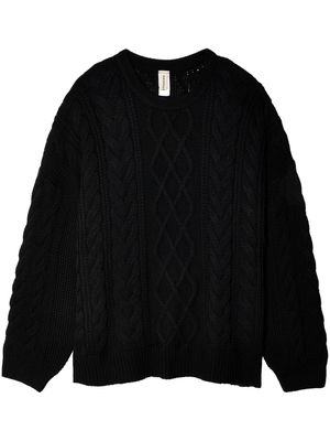 WESTFALL Stargazing panelled wool jumper - Black