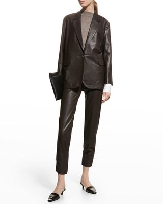 Westport Cropped Faux-Leather Pants