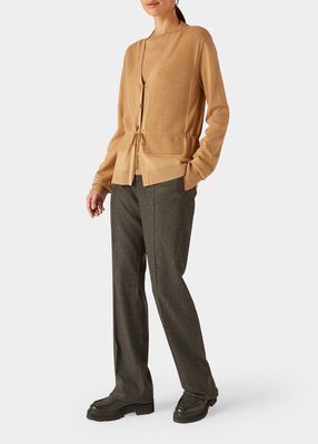 Wetherlam Cap-Sleeve Cashmere Sweater