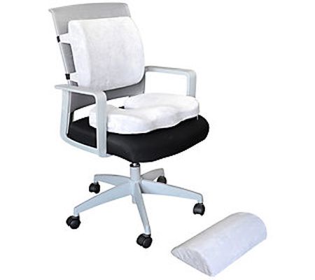 WFH Essentials 3-Piece Memory Foam Ergonomic Chair Kit