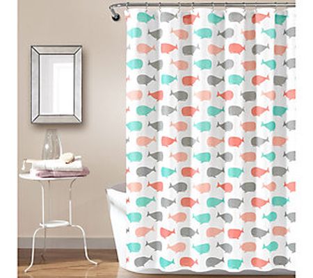 Whale Shower Curtain by Lush Decor
