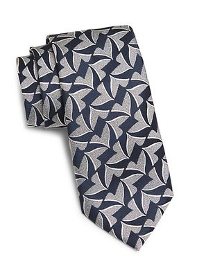 Whale Tail Jacquard Silk Tie