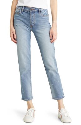 Whetherly Brandon High Waist Button Fly Ankle Straight Leg Jeans in Vintage Pisa