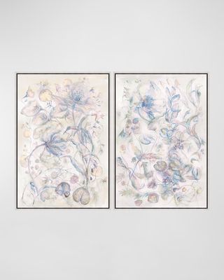 Whirling Petals and Stems Framed Giclee by Maelani Blue
