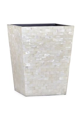 White Agate Wastebasket