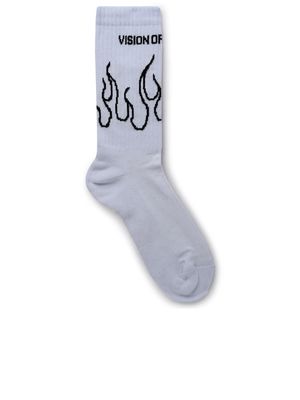 White And Black Cotton Socks Vision of Super