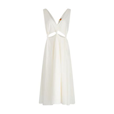 White Cutout midi dress