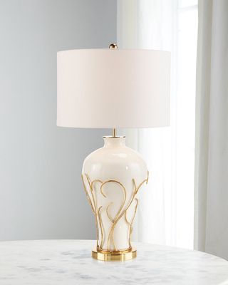 White Flame Table Lamp