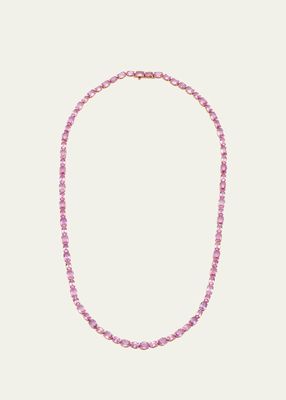 White Gold And Platinum Necklace With Pink Sapphire