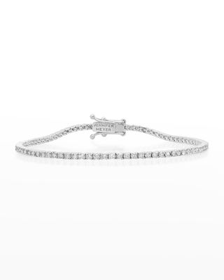 White Gold Diamond 4-Prong Bracelet
