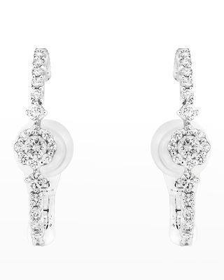 White Gold Diamond Interior Earrings