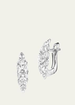 White Gold Merveilles Mini Icicle Earrings with Diamonds