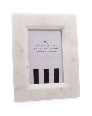 White Marble Picture Frame, 4" x 6"