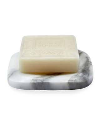 White Marble Plate with Orange Blossom Ma'amoul Soap