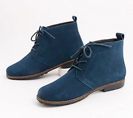 White Mountain Leather Lace-Up Boot-Auburn