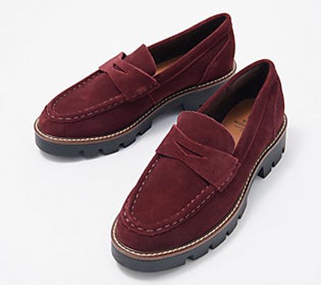 White Mountain Suede Lug Loafers - Gunner