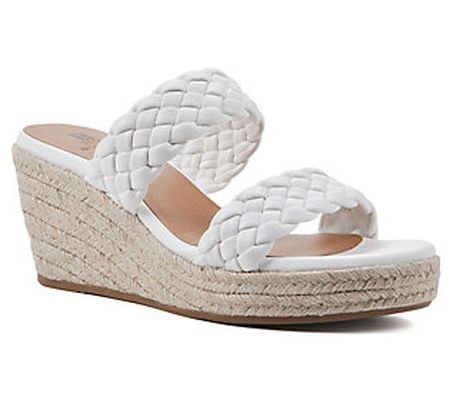 White Mountain Wedge Mule Sandals - Yoyo