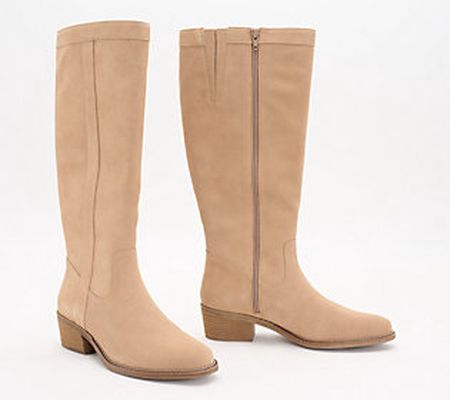 White Mountain Wide Calf Tall Shaft Leather Boots-Altitude