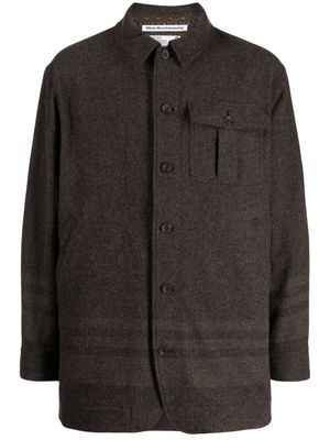 White Mountaineering classic-collar button-up jacket - Grey