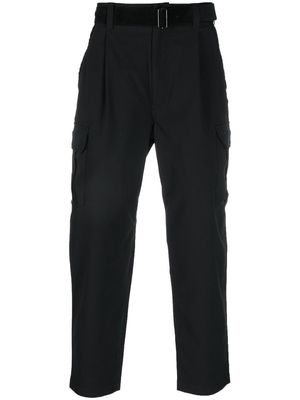 White Mountaineering cropped cargo trousers - Black