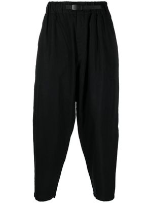 White Mountaineering drop-crotch tapered-leg trouser - Black