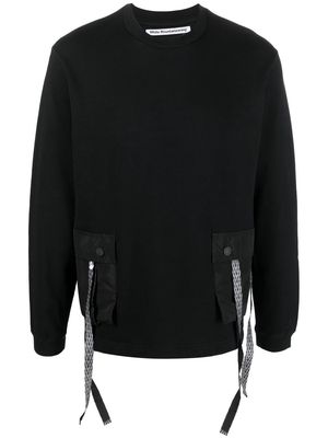 White Mountaineering flap-pocket detail sweatshirt - Black