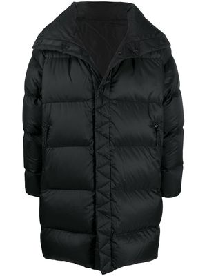 White Mountaineering funnel-neck padded coat - Black
