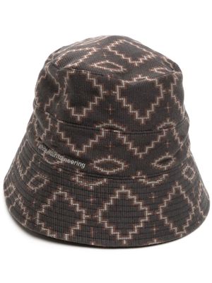 White Mountaineering geometric-pattern bucket hat - Grey