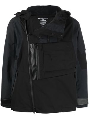 White Mountaineering hooded zipped-up jacket - Black