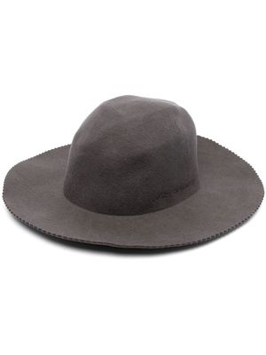 White Mountaineering scallop-edge fedora hat - Brown