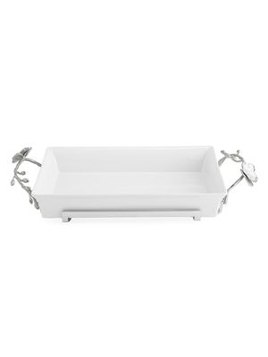 White Orchid 3-Quart Casserole Dish