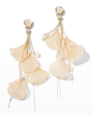 White Pearl Drop Earrings