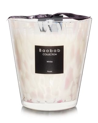 White Pearls Candle, 6.3"
